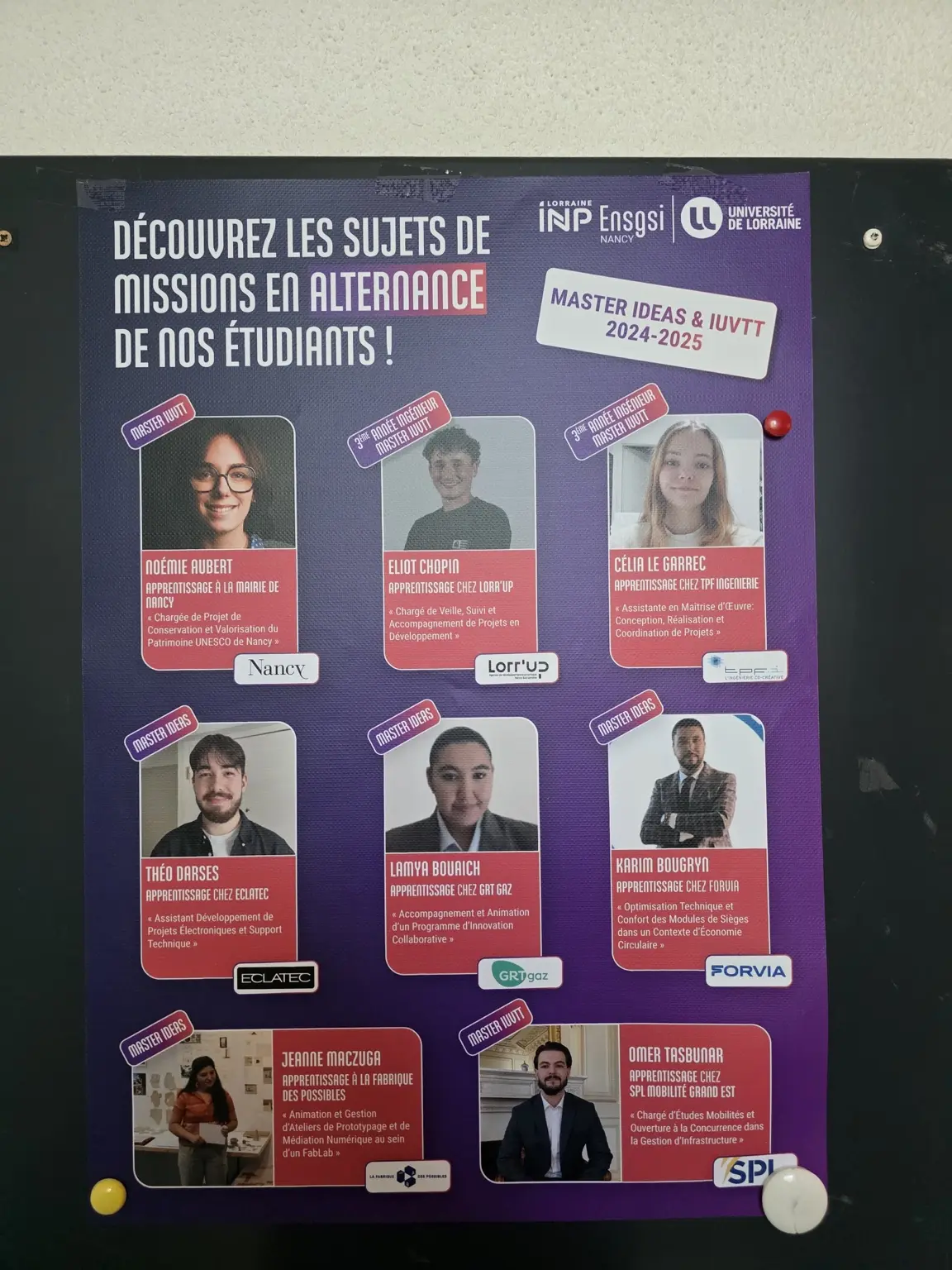 Présentation du parcours en master à l’Université de Lorraine